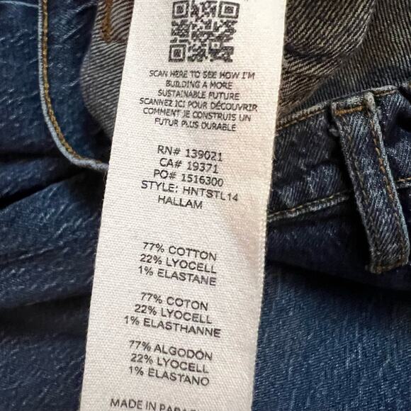 Frame Jeans Womens 33 Blue Hallam Le High N Tight Straight Leg Medium Wash Denim - Picture 7 of 11